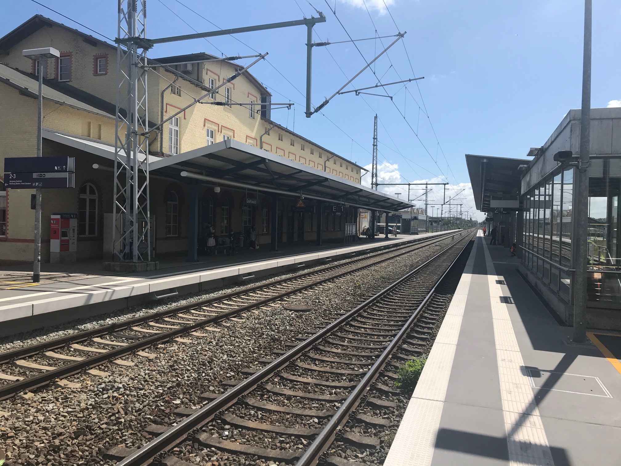 DB-Strecke 6081, Berlin/Gesundbrunnen – Eberswalde – Stralsund, Bahnhof Greifswald 